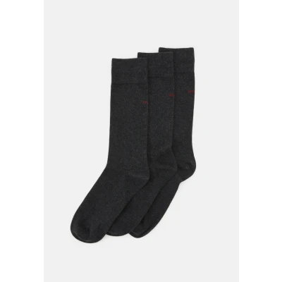 Image of HUGO 3 PACK Socks, Men&#039;s, Size: 4.5, Charcoal