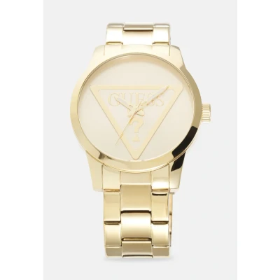 Image of Guess Badge Watch goldcoloured, Men&#039;s, Size: One Size, Gold coloured