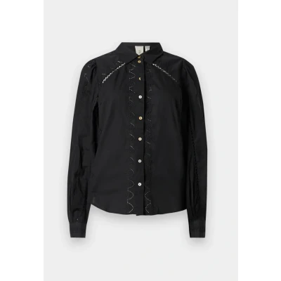 Image of YAS Women&#039;s Yaskenora Ls Shirt S. Noos Blouse, Black, S