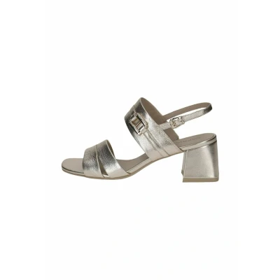 Image of Caprice Damen Sandale mit Absatz, Metallic (PLATIN METAL.), 41