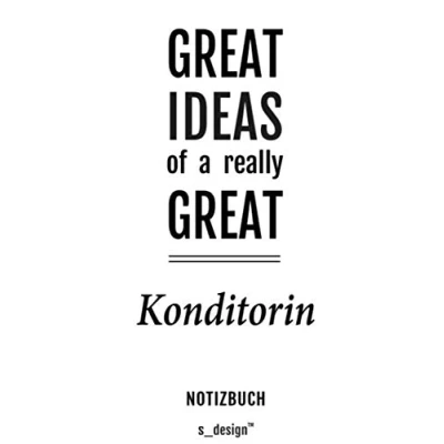 Image of Notizbuch für Konditoren/Konditorin: Originelle Geschenk Idee [120 Seiten liniertes blanko Papier] _
