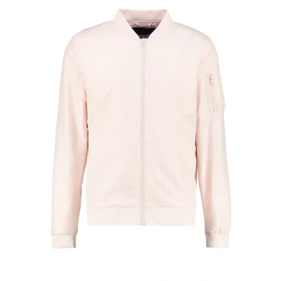 Image of Urban Classics Light Bomber Jacket Jacket, Men&#039;s, Size: Large, pink