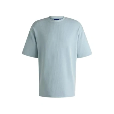 Image of HUGO Nuwaffle Basic Tshirt, Men&#039;s, Size: XL, Open blue