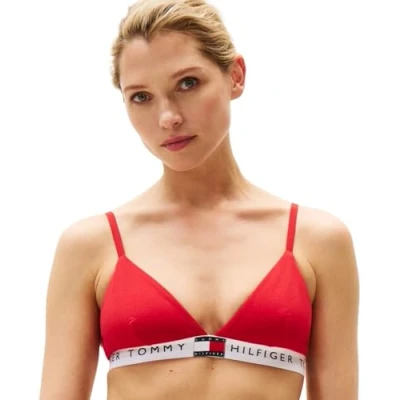 Image of Tommy Hilfiger Heritage Triangle bra, Women&#039;s, Size: 10 12, Primary red