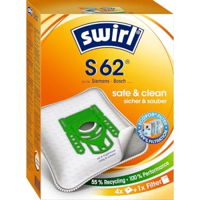 Image of Swirl S62 vacuum cleaner bag vs3/4/7 with close strip set4 pcs d e f g h