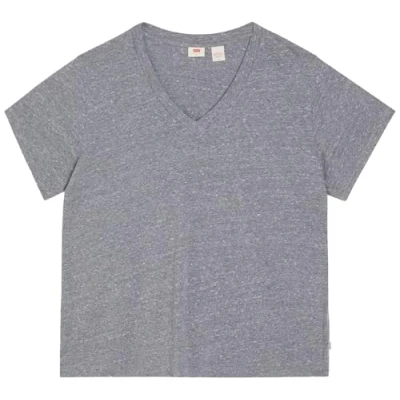 Image of Levi&#039;s Plus BOXY V NECK TEE Basic Tshirt, Women&#039;s, Size: 30/32, Triblend header gray