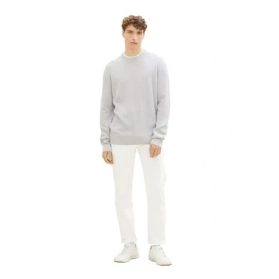 Image of TOM Tailor Denim Strukturierter Jumper, Men&#039;s, Size: Medium, Light stone grey melange