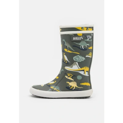 Image of Aigle Unisex Kid&#039;s Lolly Pop Play2 Rain Boot, Multicoloured Dino, 1 UK Child