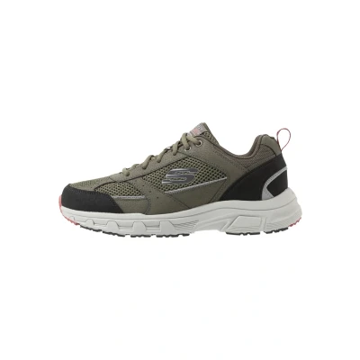 Image of Skechers OAK Canyon Trainers, Men&#039;s, Size: 10, Olive/black Leather and textile