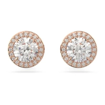 Image of Swarovski Constella Pierced Earrings rosegold coloured, Women&#039;s, Size: One Size, Rose gold coloured