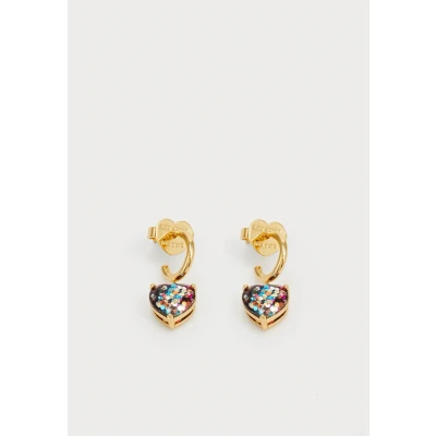 Image of kate spade new york Glitter Heart Huggies Earrings multicoloured, Women&#039;s, Size: One Size, Multi coloured