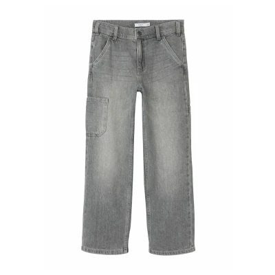 Image of Name it Nkmryan CARP Straight leg jeans for kids, Size: 117, Light grey denim