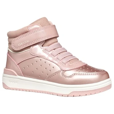 Image of Geox Washiba GIRL Hightop trainers for kids, Size: 7.5K, Rose Imitation leather/ textile