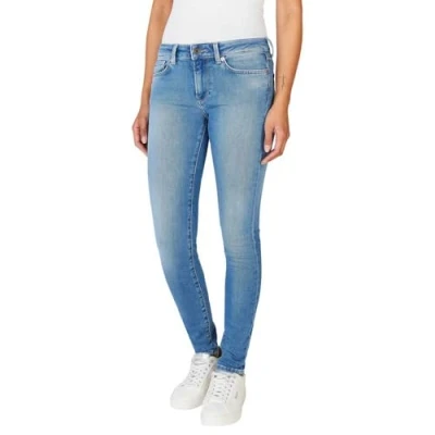 Image of Pepe Jeans Women&#039;s Skinny Lw Pants, Blue (Denim nc2), 32W / 30L