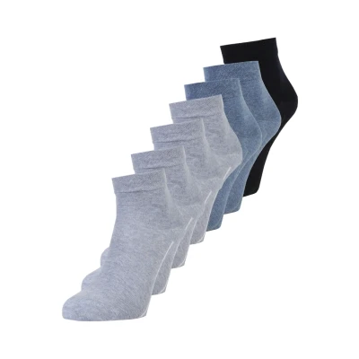 Image of camano BOX 7 PACK Socks, Size: 2.5 5, Denim melange/stone melange/navy