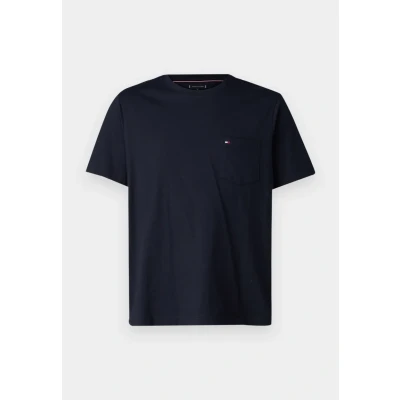 Image of Tommy Hilfiger Essential Solid Pocket TEE Basic Tshirt, Men&#039;s, Size: XS, Desert sky