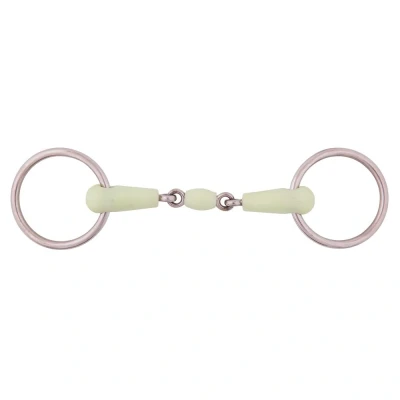 Image of BR double jointed loose ring snaffle Apple Mouth 18mm
