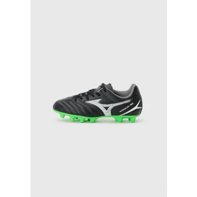 Image of Mizuno Monarcida NEO III Select Unisex Moulded stud football boots for kids, Size: 3, Black/neon green shoes