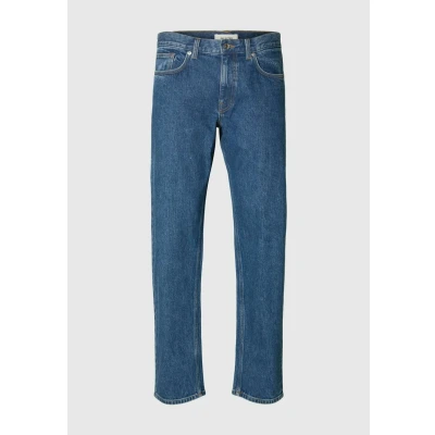Image of Selected Homme Straight leg jeans, Men&#039;s, Size: 36x34, Medium blue denim