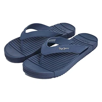 Image of Pepe Jeans Shore Tbar sandals, Men&#039;s, Size: 6, Navy Synthetics