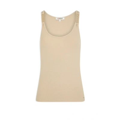 Image of Morgan TANK WITH Embellished Top, Women&#039;s, Size: 6, Beige