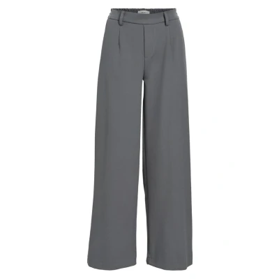 Image of Object LISA WIDE NOOS Trousers, Women&#039;s, Size: 6, Medium grey melange