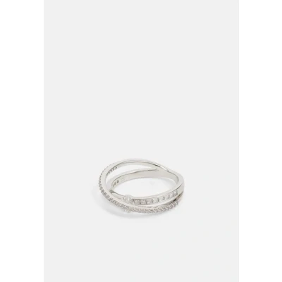Image of Swarovski Hyperbola ring, Mixed cuts, White, Rhodium plated