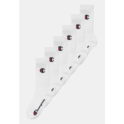 Image of Champion CREW 6 PACK Sports socks for kids, Size: 9 11.5, White