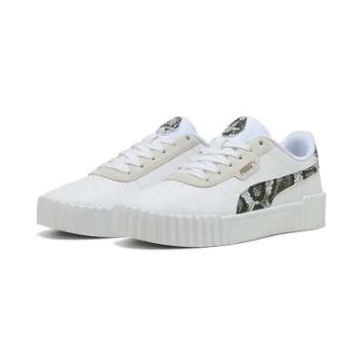 Image of Puma Trainers, Women&#039;s, Size: 4, White vapor gray aged silver Leather and textile