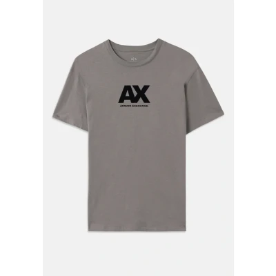 Image of Armani Exchange Print Tshirt, Men&#039;s, Size: Small, Dark gull gray