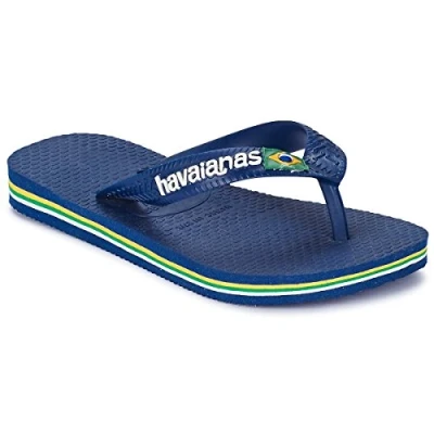 Image of Havaianas FLIP FLOP Brasil LOGO Pool shoes Navy blue for kids, Size: 7K, Rubber/textile