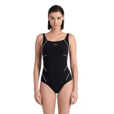 Image of Arena Jewel ONE Piece Swimsuit, Women&#039;s, Size: 16, Black/white