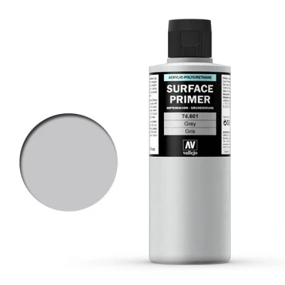 Image of Vallejo Model Color 200 ml Acrylic Polyurethane Primer Grey (Packaging may vary)