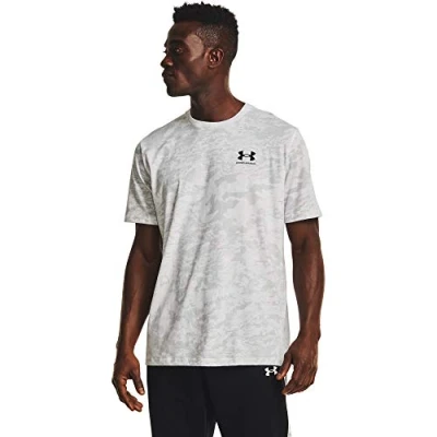 Image of Under Armour CAMO Print Tshirt, Men&#039;s, Size: XS, White/grey
