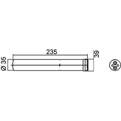 Image of Dryer, air conditioning MAHLE ORIGINAL AD 259 000P