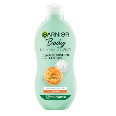 Image of Garnier Intensive 7 Days Mango Probiotic Extract Body Lotion Dry Skin 400ml