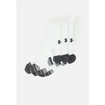 Image of Under Armour Performance TECH CREW Unisex 3 PACK Sports socks, Size: 4 7.5, White/jet gray