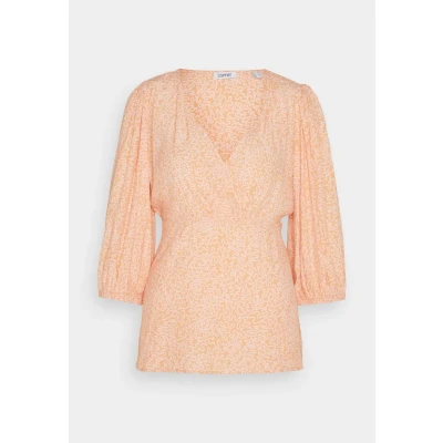 Image of Esprit Gathered Sleeve Blouse Pastel orange, Women&#039;s, Size: 10, orange