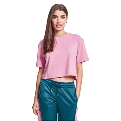 Image of Urban Classics Ladies Short Oversized TEE Basic Tshirt, Women&#039;s, Size: XL, Coolpink