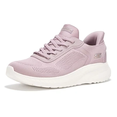 Image of Skechers Women&#039;s Bobs Squad Chaos Current Muse Sneaker, Lavender, 6.5 UK Wide