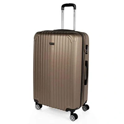 Image of ITACA Lightweight Suitcases Large ABS Hard Shell Suitcase 75cm Travel with Combination Lock , Champagne