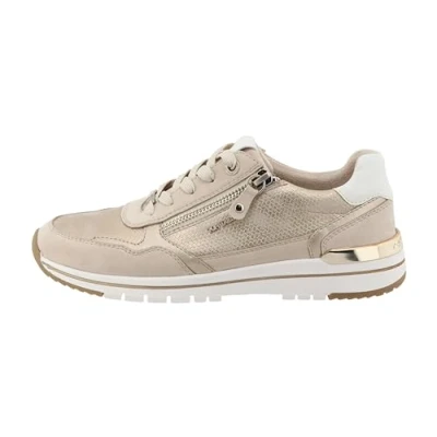 Image of TOM Tailor 9590110003 Trainers, Women&#039;s, Size: 410, Cream\gold shoes