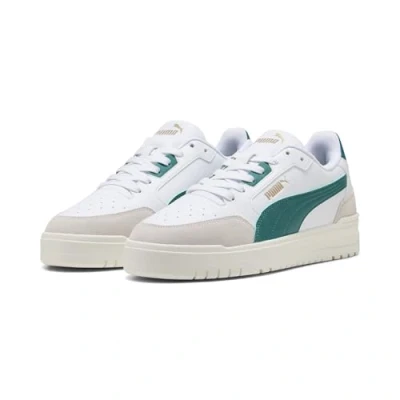Image of Puma Unisex&#039;s Shuffle Downtown Og Sneaker, White Wild Green Vapor Gray, 9.5 UK
