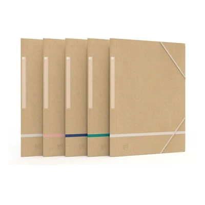 Image of OXFORD Oceanis A4 Plastic Wallet with 3 Flaps Elastic Cover Recycled Opaque Colour Random