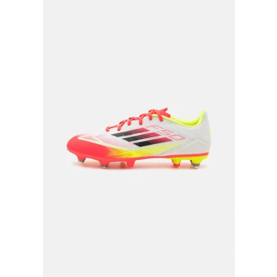 Image of adidas Unisex&#039;s F50 League Football Boots Soft Ground, Cloud White Core Black Solar Yellow, 7 UK