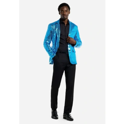 Image of Suitmeister Sequins Suit jacket, Men&#039;s, Size: Small, Blue