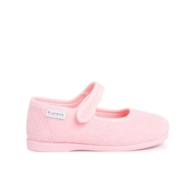 Image of Pisamonas Merceditas Ankle strap ballet pumps for kids, Size: 3K, Rosa Textile