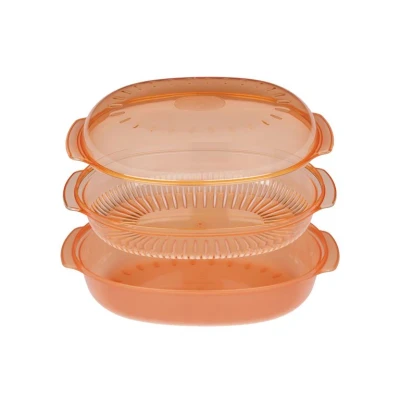 Image of Whirlpool Indesit 484000008885 cooking pot C00385926 mwo steamer oval orange 2,5 lt