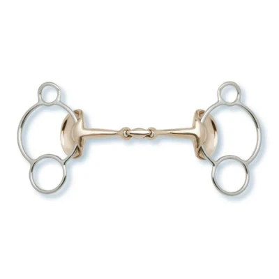 Image of Stubben Golden Wings 3 Ring Gag Bit