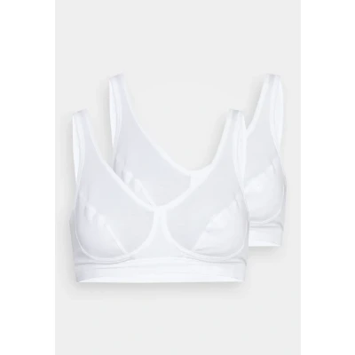 Image of Schiesser 2PACK Bustier MIT CUPS Organic Cotton 95/5 Bustier, Women&#039;s, Size: 32A, Weiß